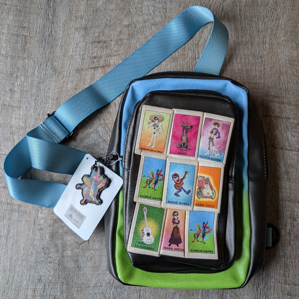NWT Disney Parks Coco Lotería Style Crossbody Bag Pixar